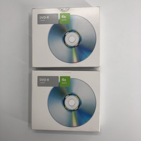 Lot of 2 Apple New DVD-R 4X Speed M8985G/A Media Blank Recordable Discs (5-Pack) - Picture 3 of 8